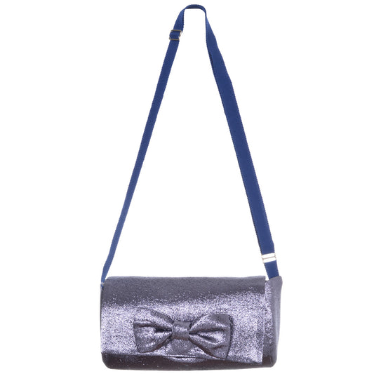 Girl's Bow Bag in Blue Smoke