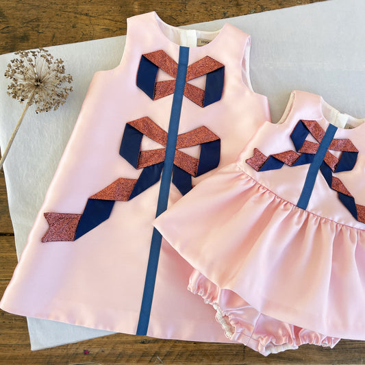 Origami Ribbon Shift Dress