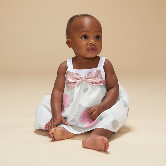 Baby's Sundress & Bloomers in Sugared Almond and White