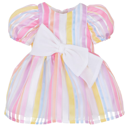 Baby's Puff Sleeve Bodice Dress & Bloomers in Multi