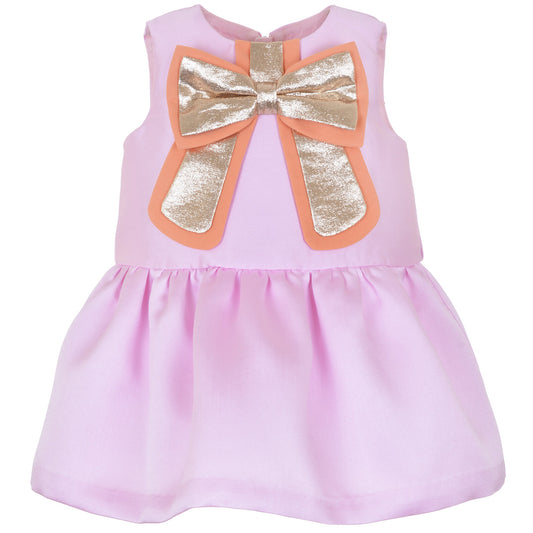 Baby's Guilded Bow Shift Dress & Bloomers