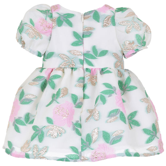 Baby's Puff Sleeve Bodice Dress & Bloomers