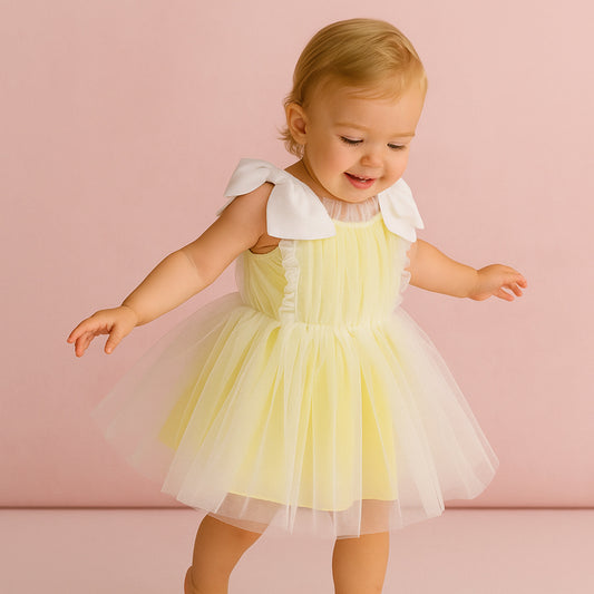 Baby's Ruffle Midi Dress & Bloomers in Primrose