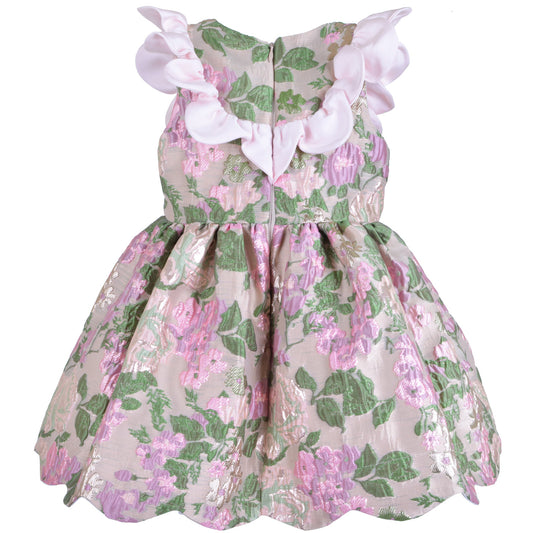 Scalloped Ruffle Bodice Dress