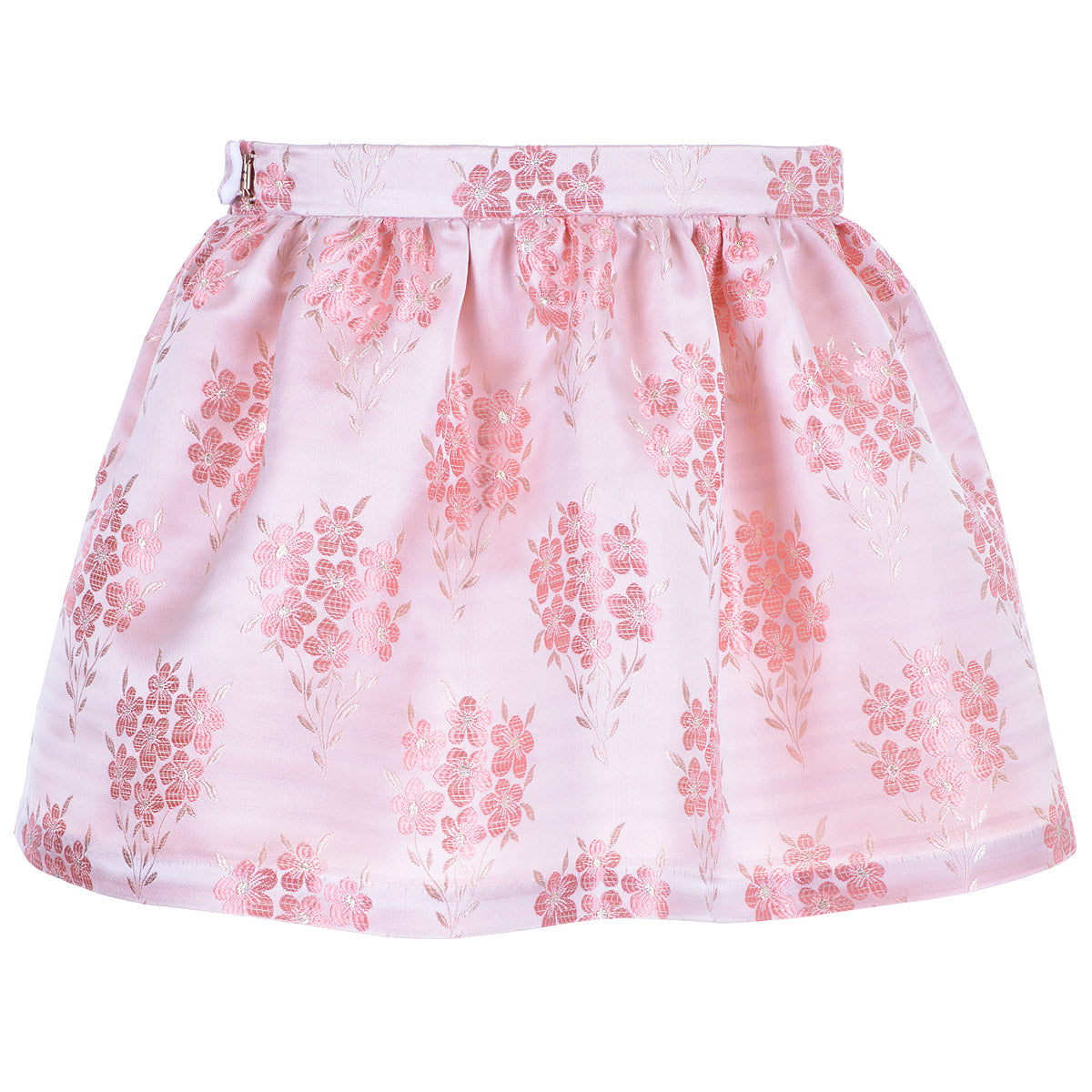 Girl's Gathered Skirt in Milkshake and Gold