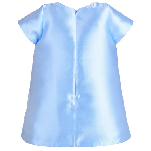 Baby's Origami Bow Shift Dress & Bloomers in Alice Blue