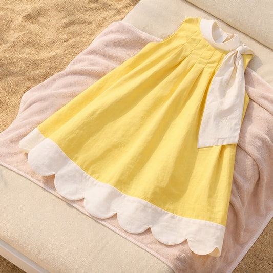 Scalloped Sunburst Trapeze Dress