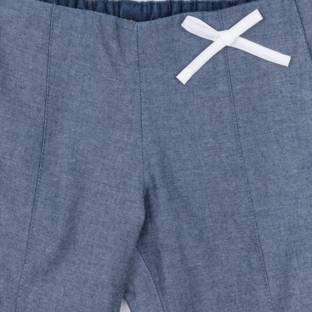 Girl's Chambray Trousers in Indigo