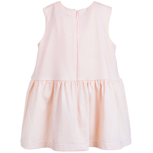 Baby's Gilded Bow Dress & Bloomers in Blush and White Gold
