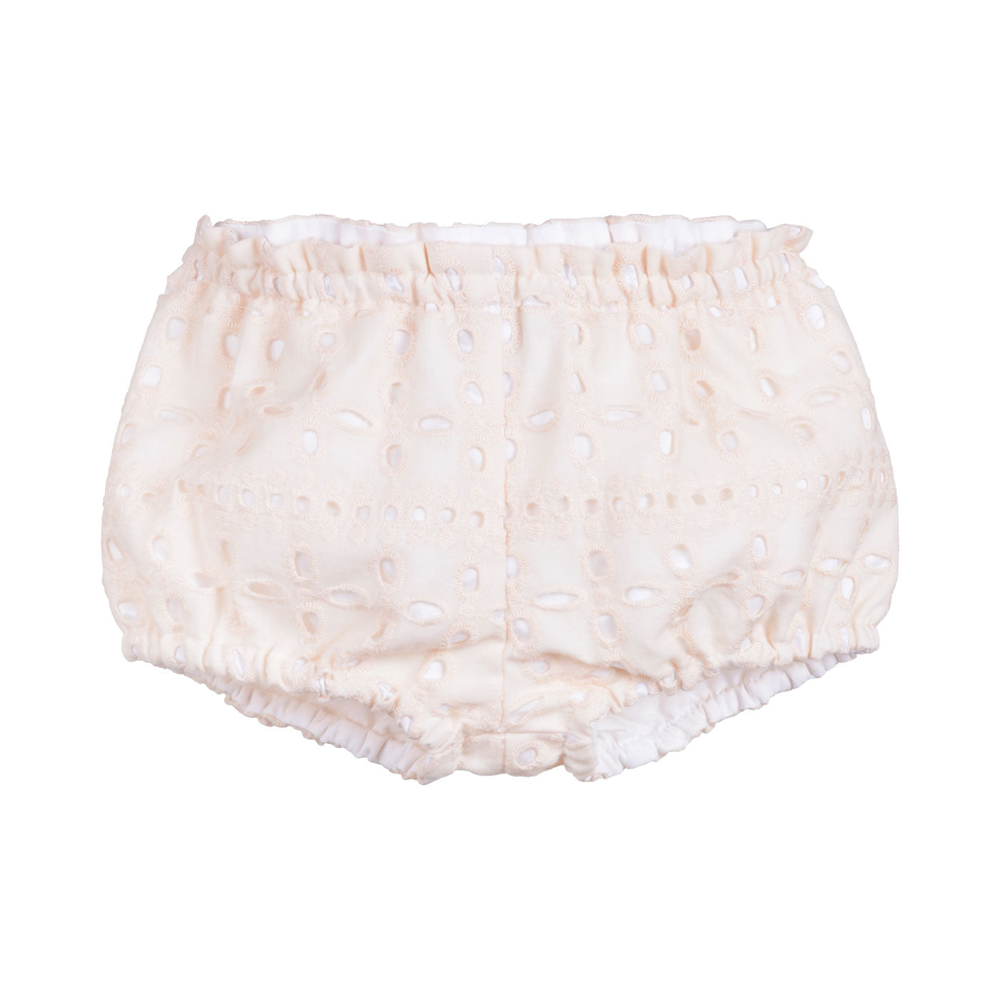 Baby's Puff Sleeve Bodice Dress & Bloomers in Vanilla