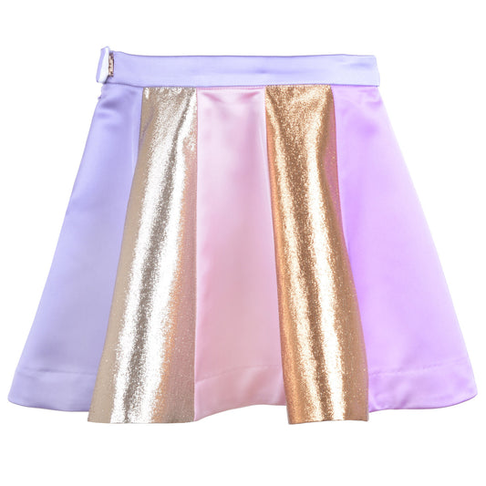 Girl's Rainbow Skirt in Lilac Multi