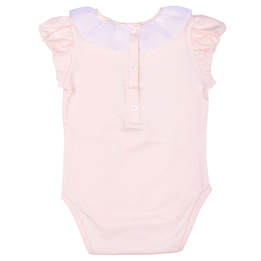 Baby's Ruffle Neck Onesie in Blush