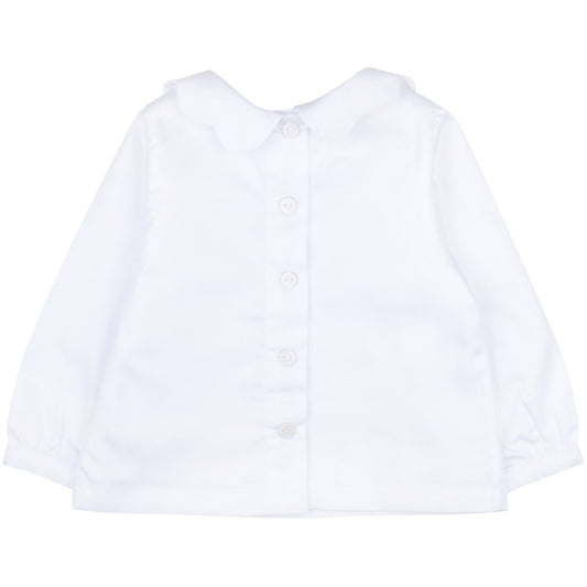 Baby's Scalloped Collar Blouse in Snow