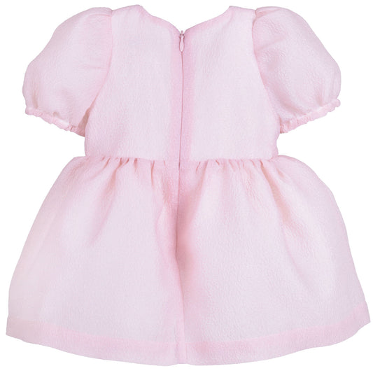 Baby's Scalloped Puff Sleeve Bodice Dress & Bloomers