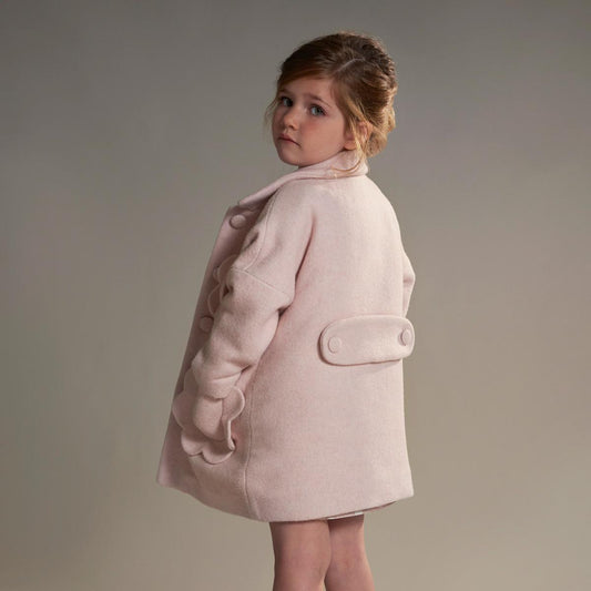 Girl's Petal Pocket Cocoon Coat