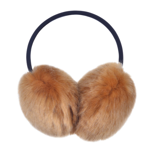 Girl's Faux Fur Earmuffs in Toffee