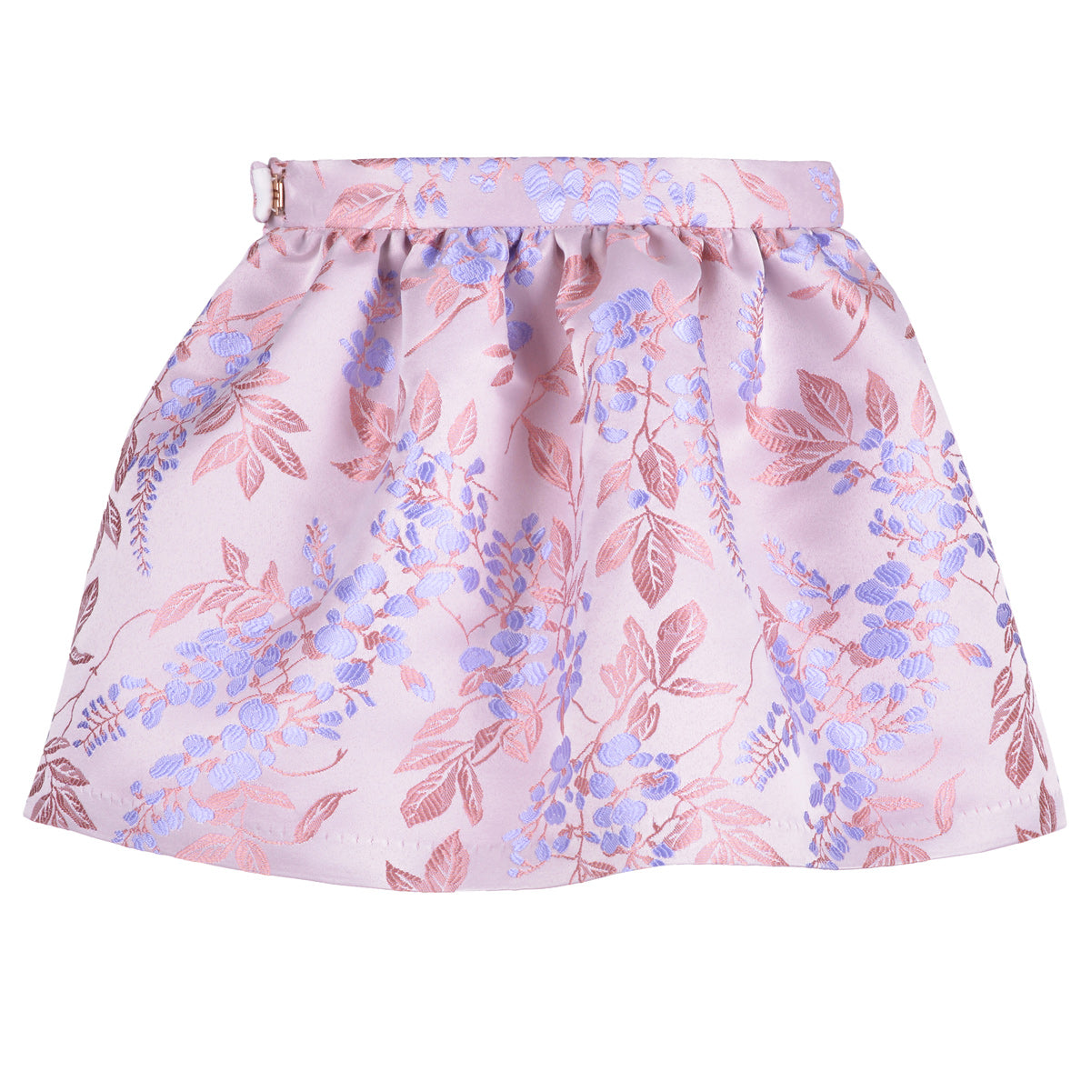 Girl's Gathered Skirt in Rose and Lilac