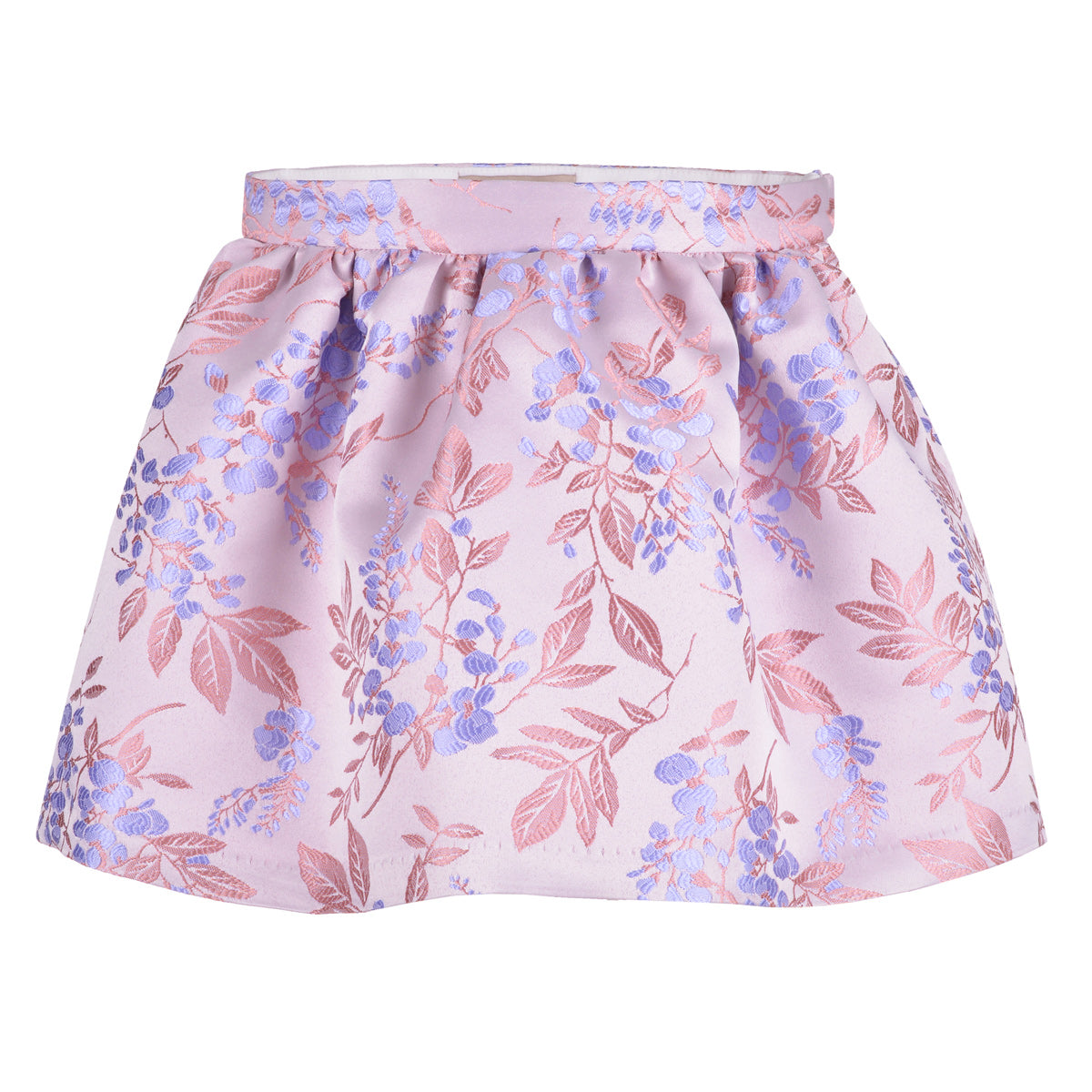 Girl's Gathered Skirt in Rose and Lilac