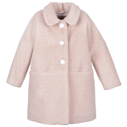 Girl's Teddy Bear Coat in Biscuit