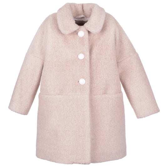Girl's Teddy Bear Coat in Biscuit