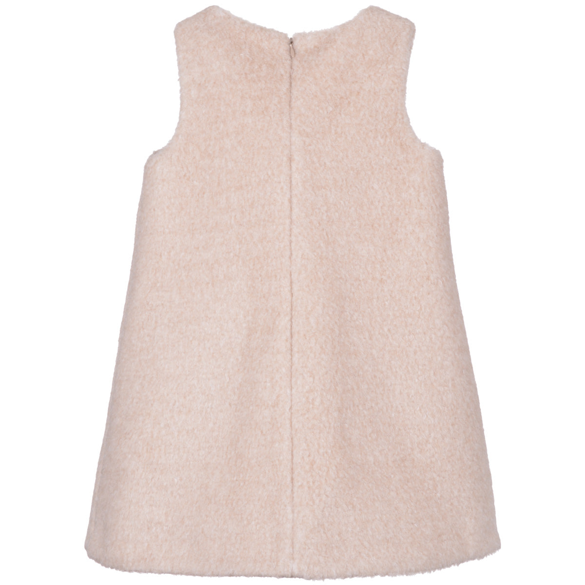 Girl's Teddy Bear Pinafore Dress in Biscuit