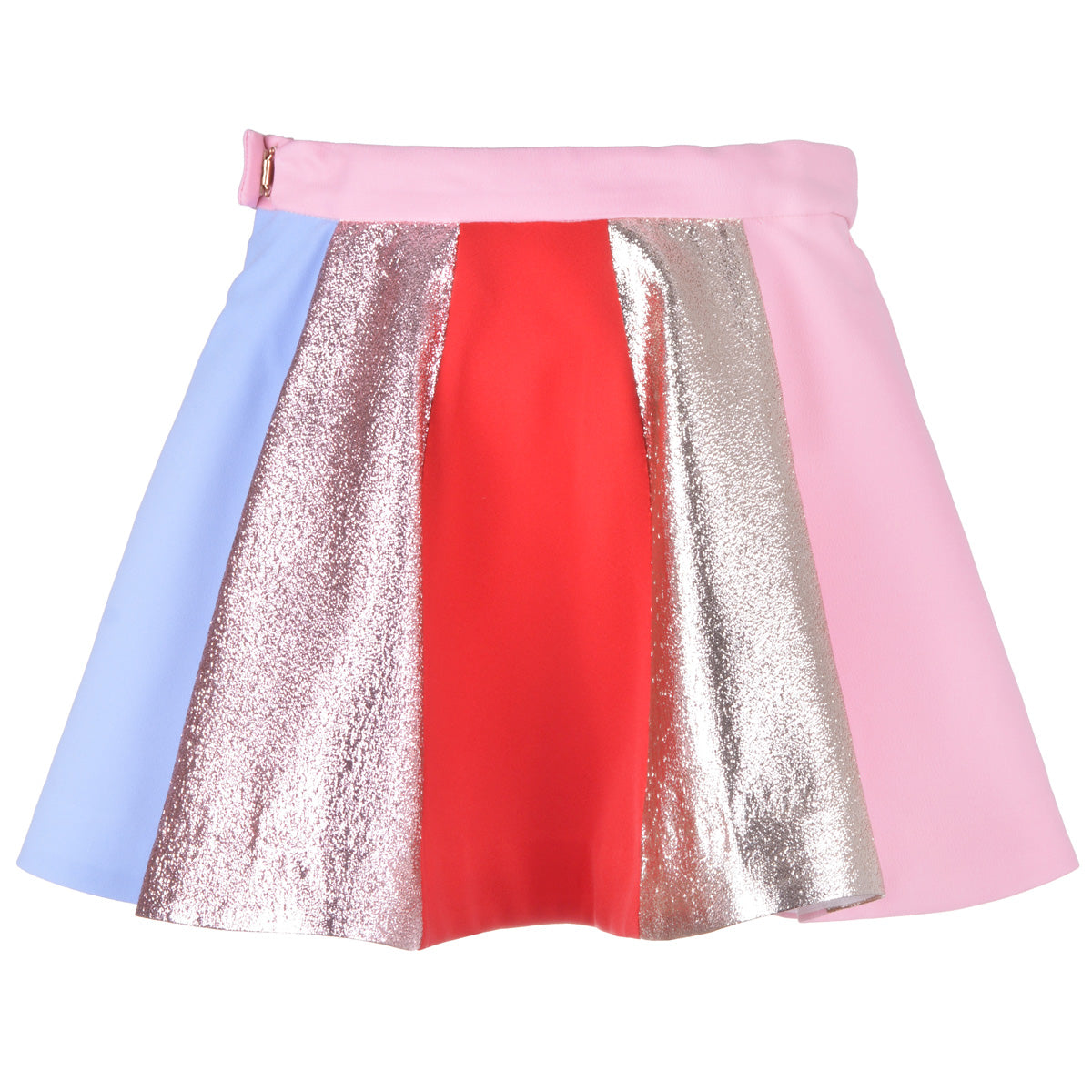 Girl's Rainbow Trapeze Skirt in Rainbow Metallic