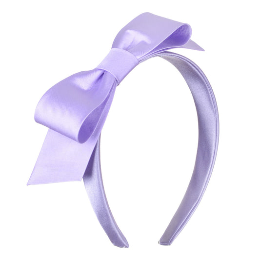 Girl's Side Bow Headband in Lilac