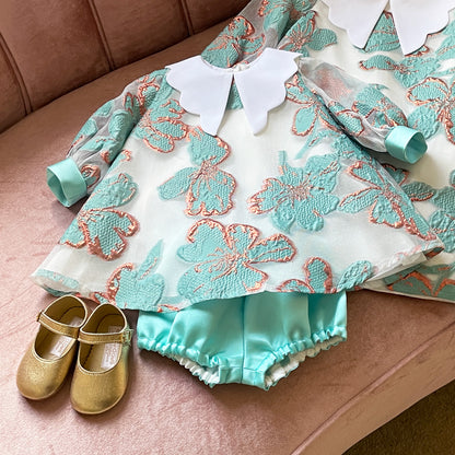 Long Sleeved Shift Dress & Bloomers