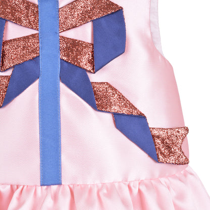 Origami Ribbon Peplum Dress & Bloomers