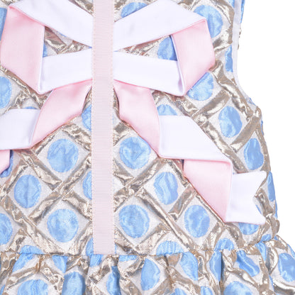 Origami Ribbon Peplum Dress & Bloomers