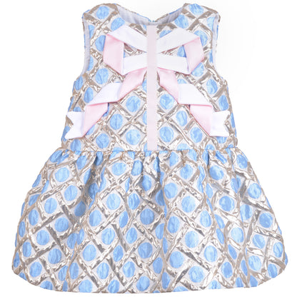 Origami Ribbon Peplum Dress & Bloomers