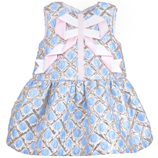 Origami Ribbon Peplum Dress & Bloomers