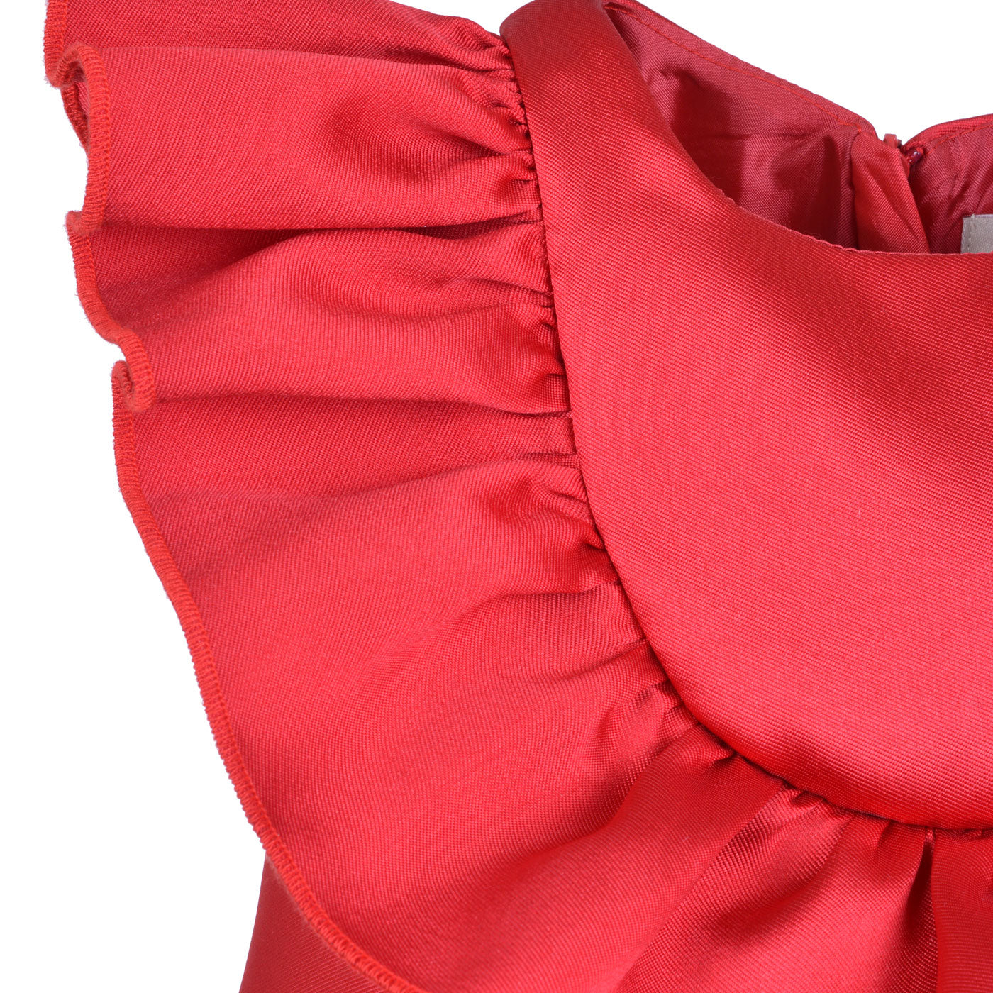 Ruffle Bib Trapeze Dress