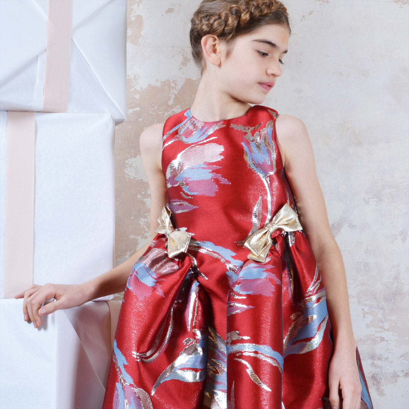 Gathered Hip Midi Dress