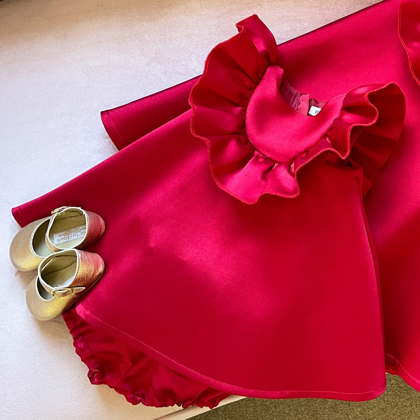 Ruffle Bib Trapeze Dress & Bloomers