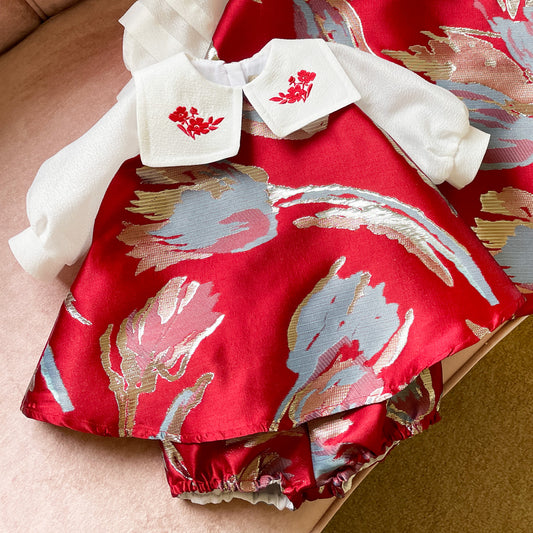 Long Sleeved Shift Dress & Bloomers