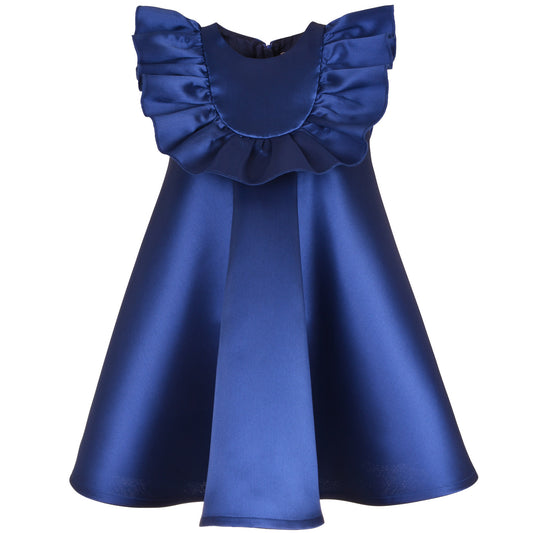 Ruffle Bib Trapeze Dress