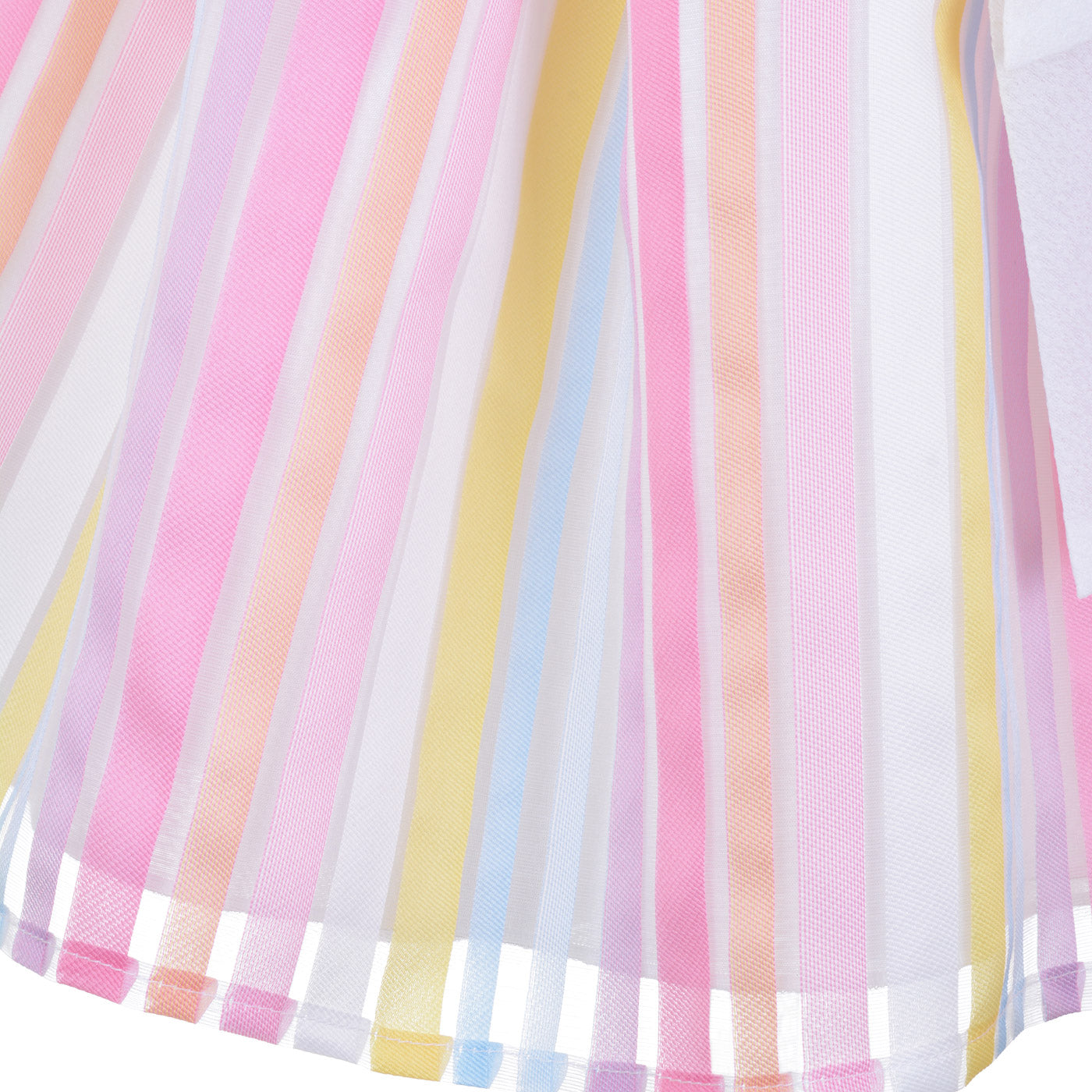 Girl's  Puff Sleeve Bodice Dress in Multi