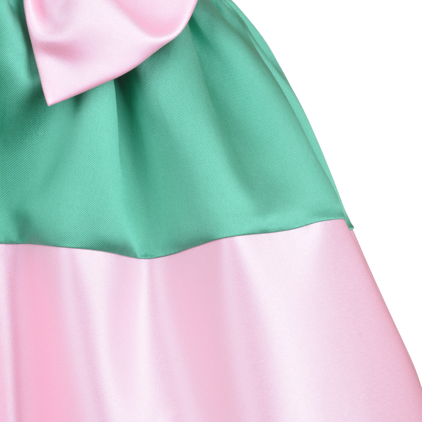 Girl's Banded High Low Dress in Spring Green