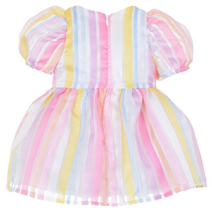 Baby's Puff Sleeve Bodice Dress & Bloomers in Multi