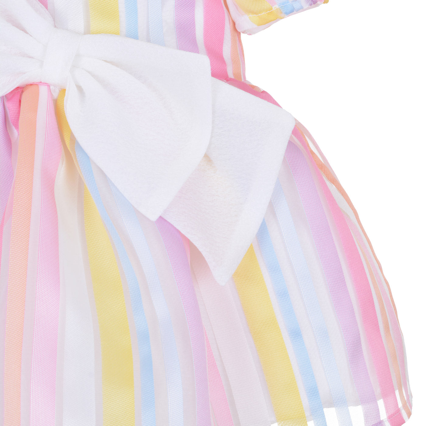 Baby's Puff Sleeve Bodice Dress & Bloomers in Multi