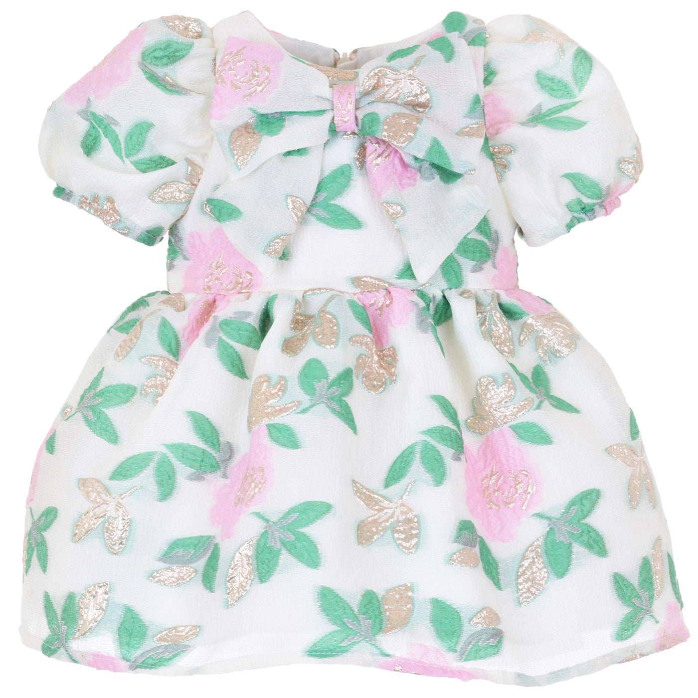 Baby's Puff Sleeve Bodice Dress & Bloomers