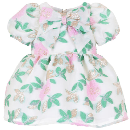 Baby's Puff Sleeve Bodice Dress & Bloomers