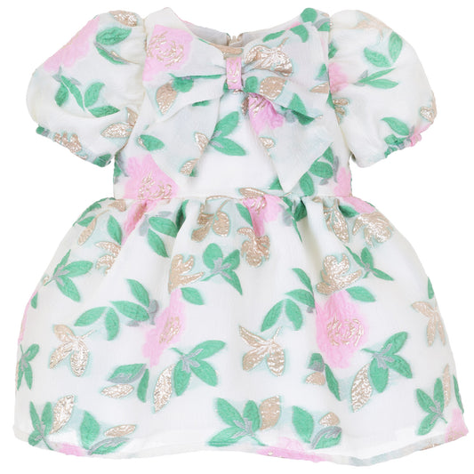 Baby's Puff Sleeve Bodice Dress & Bloomers