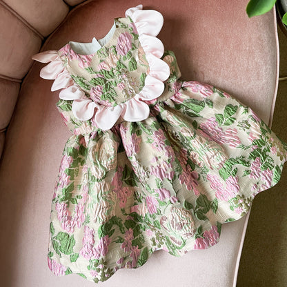 Scalloped Ruffle Bodice Dress