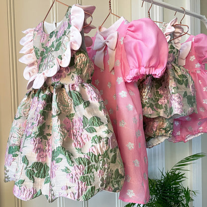 Scalloped Ruffle Bodice Dress