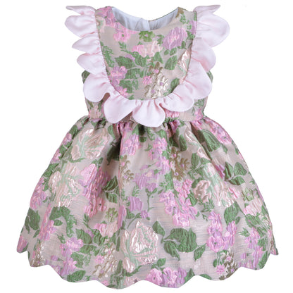 Scalloped Ruffle Bodice Dress