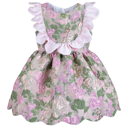 Scalloped Ruffle Bodice Dress