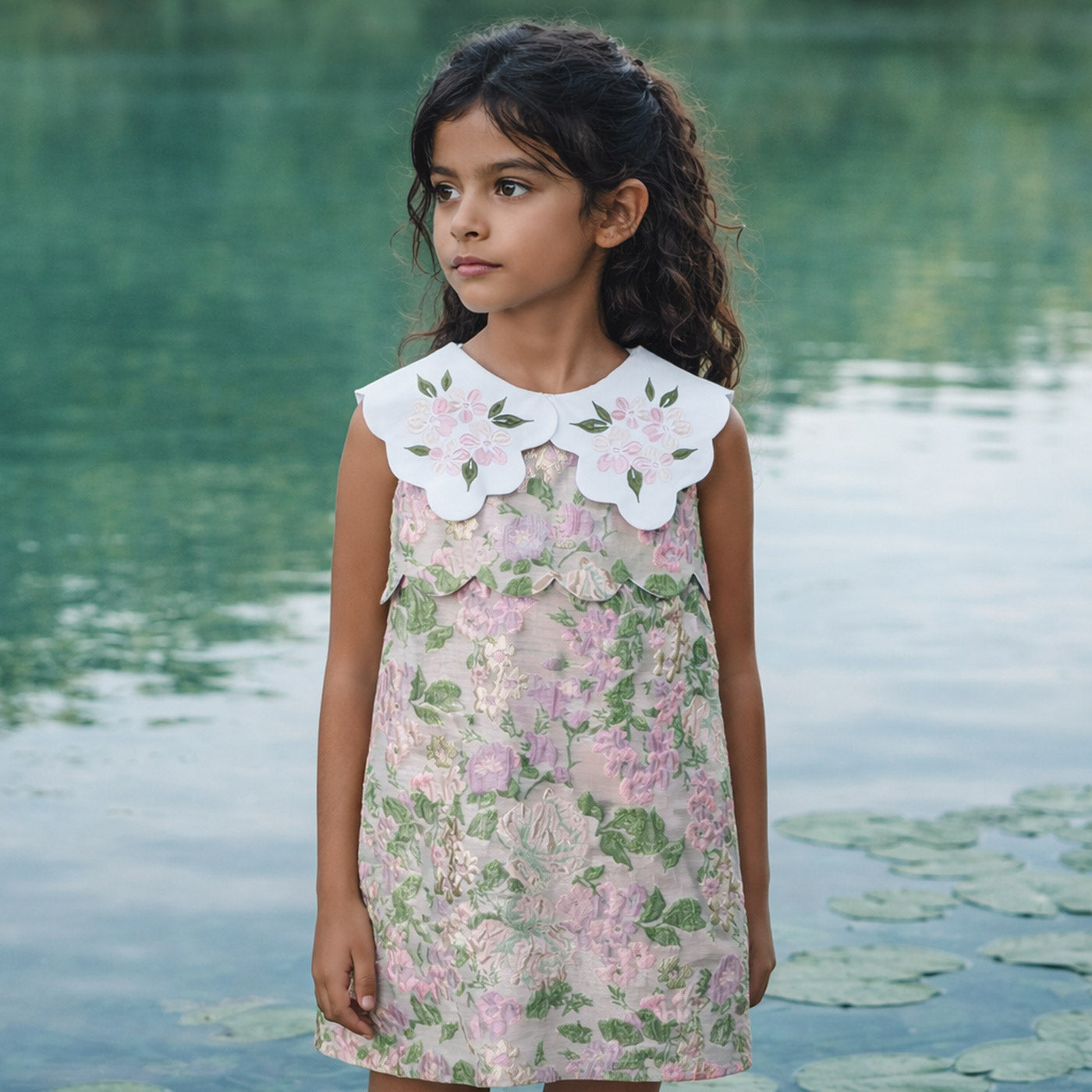 Scalloped Shift Dress