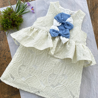 Pinwheel Peplum Shift Dress